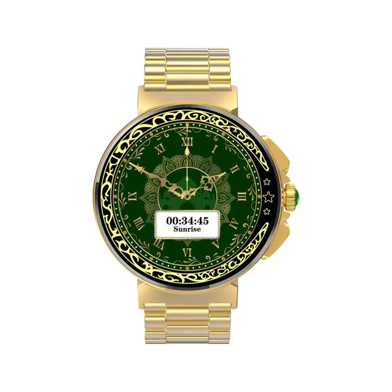 Islamic Qibla Compass GPS Pedometer Digital Azan Chronograph Smart Watch