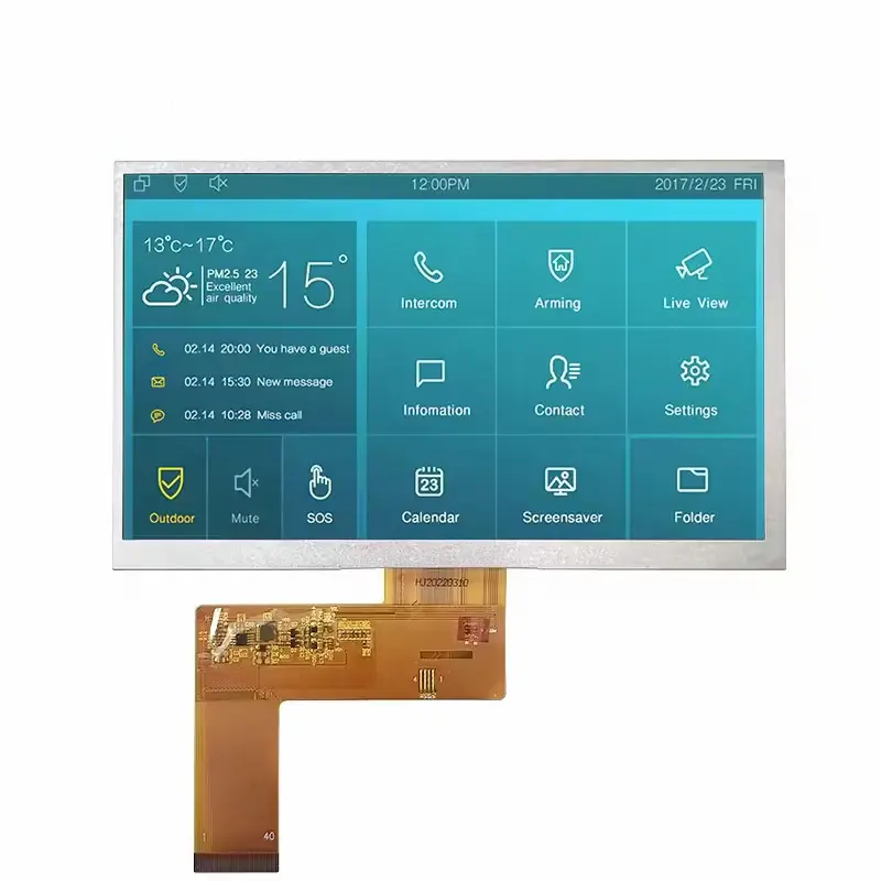 7 Inch Industrial UCOS Intelligent Display Terminal Support RS232 RS485 and TTL Port Communication