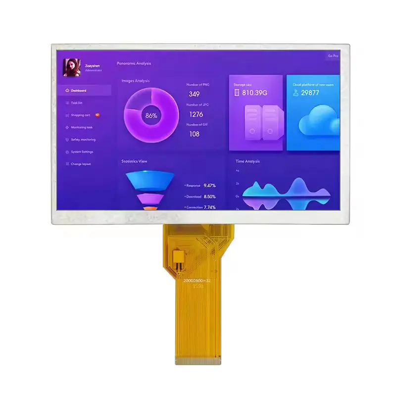 7 Inch Industrial UCOS Intelligent Display Terminal Support RS232 RS485 and TTL Port Communication